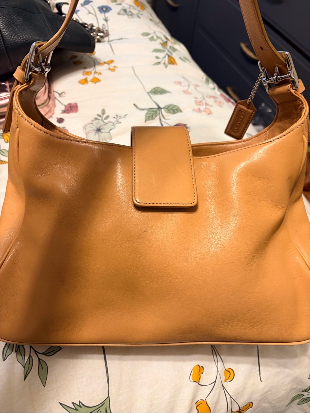 Vintage Coach Hamptons Legacy Hobo Bag #7789 Tan Camel Leather Y2K Shoulder Bag